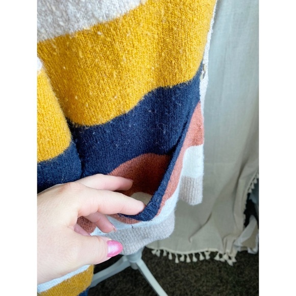 Madewell Kent Staunton Stripe Short Ex-Boyfriend Cardigan, size Medium - Picture 4 of 11